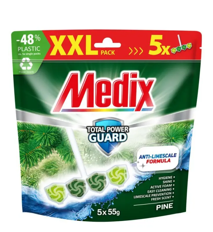 MEDIX WC блокче различни видове, 5 x 55 г