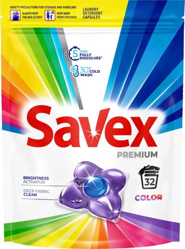 Savex капсули за пране Color 32 бр.