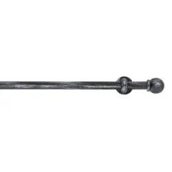 Vorhangstange Schwarz/Silberfarben, 190 cm