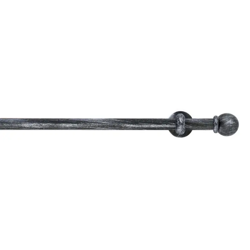 Vorhangstange Schwarz/Silberfarben, 190 cm