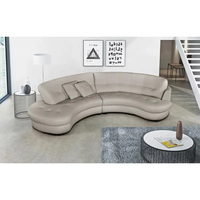 Ecksofa Bretania Hellgrau, S: 113x300 cm