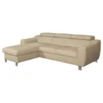 M&ouml;belix Ecksofa Aspen Lederlook Beige 176x242 cm