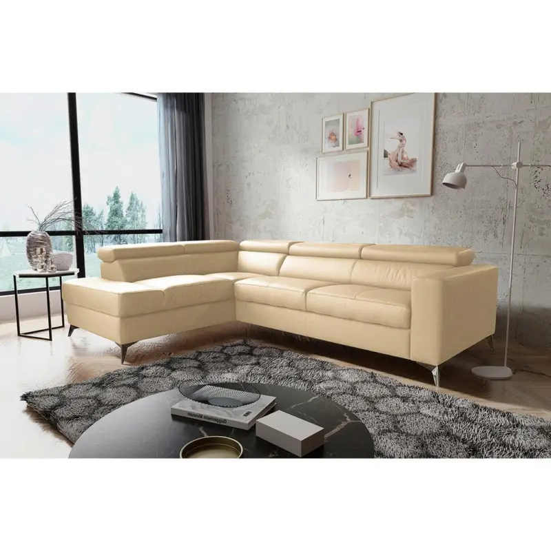 ECKSOFA Mondo, Beige S: 208x286 cm
