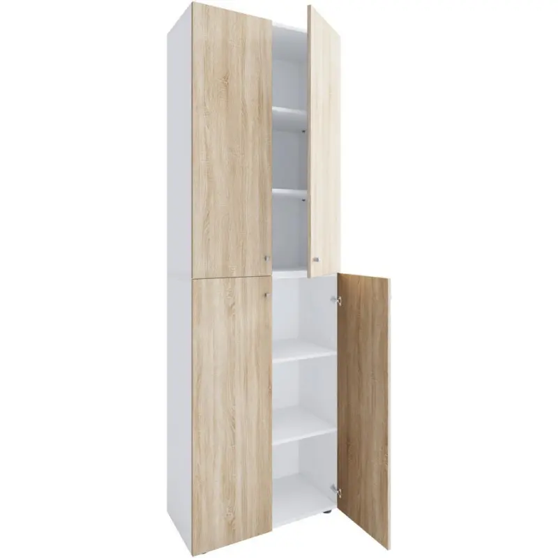 AKTENSCHRANK Lona Wei&szlig;/Eiche Dekor B: 70cm