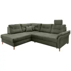 Ecksofa Brizzini Dunkelgr&uuml;n S: 206x264 cm