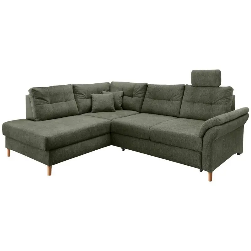 Ecksofa Brizzini Dunkelgr&uuml;n S: 206x264 cm