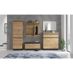 Garderobe Corte Eiche Dekor/Grau B: 262 cm