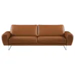 M&ouml;belix Ecksofa Spring Cognac Chrom B: 207 cm