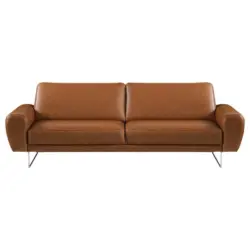 Ecksofa Spring Cognac Chrom B: 207 cm