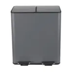 M&ouml;belix Treteimer Aliya 40L Dunkelgrau Metall LBH: 45x30x51 cm