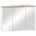 M&ouml;belix Spiegelschrank Marbella mit LED 3-T&uuml;rig 100x70x20 cm