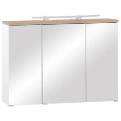 Spiegelschrank Marbella mit LED 3-T&uuml;rig 100x70x20 cm
