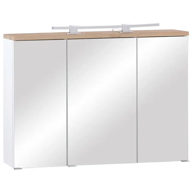 Spiegelschrank Marbella mit LED 3-T&uuml;rig 100x70x20 cm