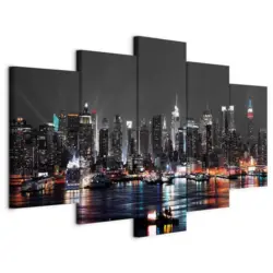 Leinwandbild Grey Sky Multicolor B: 100 cm