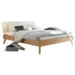 M&ouml;belix Bett Pesaro mit gepolstertem Kopfteil 180x200