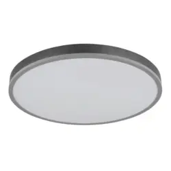 LED-Deckenleuchte Doro D: 60cm Silberfarben Wei&szlig; Dunkelgrau
