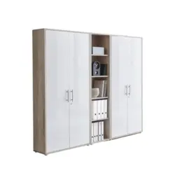 Office Edition B: 212,9 cm Sonoma Eiche/Wei&szlig;