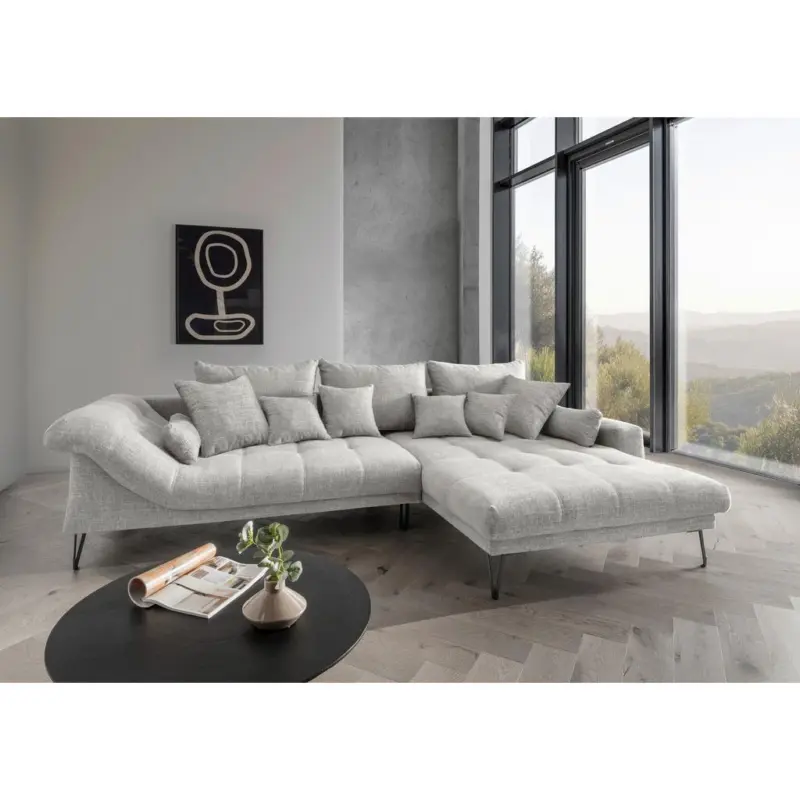 ECKSOFA Garda, Hellgrau S: 310x192 cm