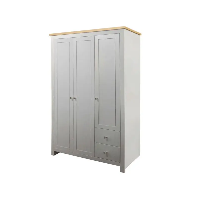 Gaderobenschrank Emerald Grau Eiche Dekor B: 112 cm