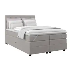Boxspringbett Elio Silberfarben 140x200 cm H2