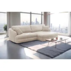 Ecksofa Lush Creme S: 284x161 cm