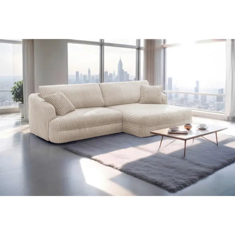 Ecksofa Lush Creme S: 284x161 cm