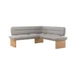 M&ouml;belix Eckbank Beluna II Webstoff hellgrau, B: 232cm