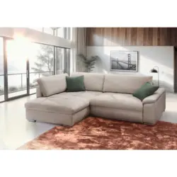 Ecksofa Casa Grande,Sandfarben Schenkel: 178x268 cm