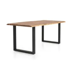 ESSTISCH Naturfarben/Schwarz B: 140 cm
