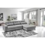 M&ouml;belix Ecksofa Bonito Grau, Schenkel: 255x176 cm