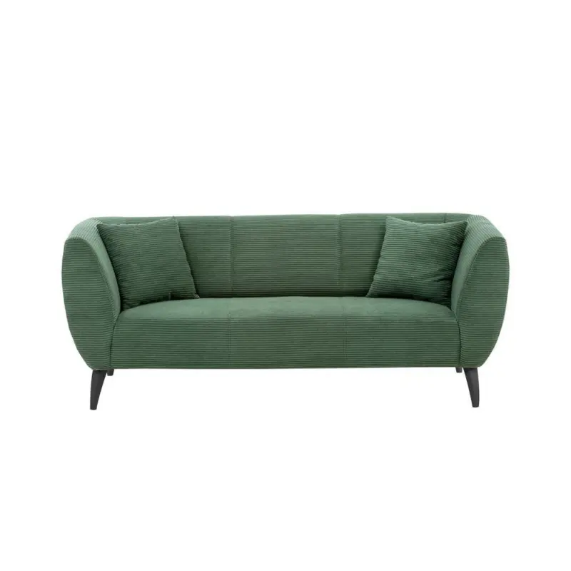 3-Sitzer-Sofa Colori Gr&uuml;n R&uuml;cken echt