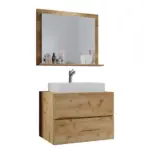 M&ouml;belix Badm&ouml;bel-Set 3--Teilig. Lendas B: 80 cm Honig-Eiche Dekor