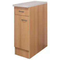 K&uuml;chenunterschrank Nano 30 cm Buche Dekor mit Lade