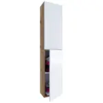 M&ouml;belix Hochschrank Bad Lendas BxH 32,6x150 cm Eichefarben Dekor