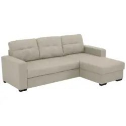 Eckschlafsofa Mediolan Silberfarben S: 240x160 cm