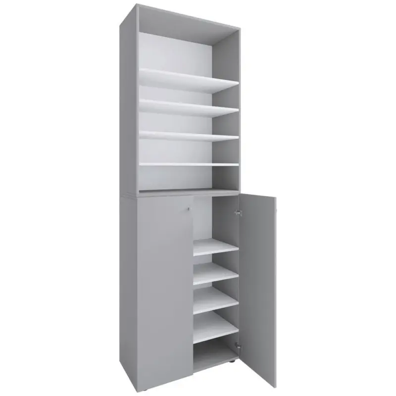 SCHUHSCHRANK Lona Grau B: 70 cm