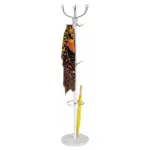 M&ouml;belix Kleiderst&auml;nder Mecki Wei&szlig; Haken + Schirmhalter H: 176 cm