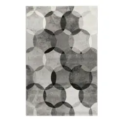 Webteppich Silber/Grau Graphik Modernina 160x225 cm