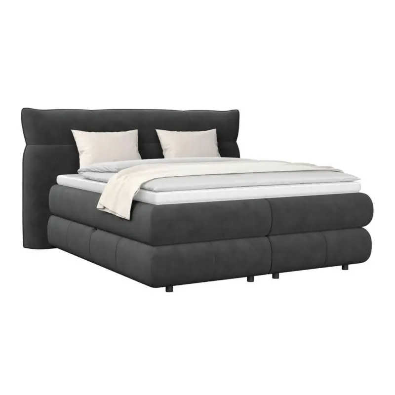 Boxspringbett Carmelo Schwarz 180x200 cm
