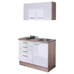 Minik&uuml;che Valero Sonoma Eiche/Wei&szlig; B: 100 cm