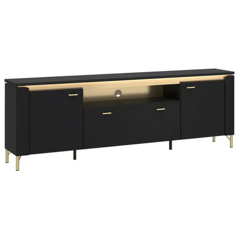 TV-Element Norica Goldfarben/Schwarz B: 200,3 cm