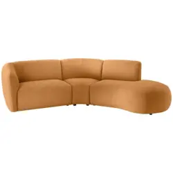 ECKSOFA Jesi, Goldfarben S: 276x182 cm