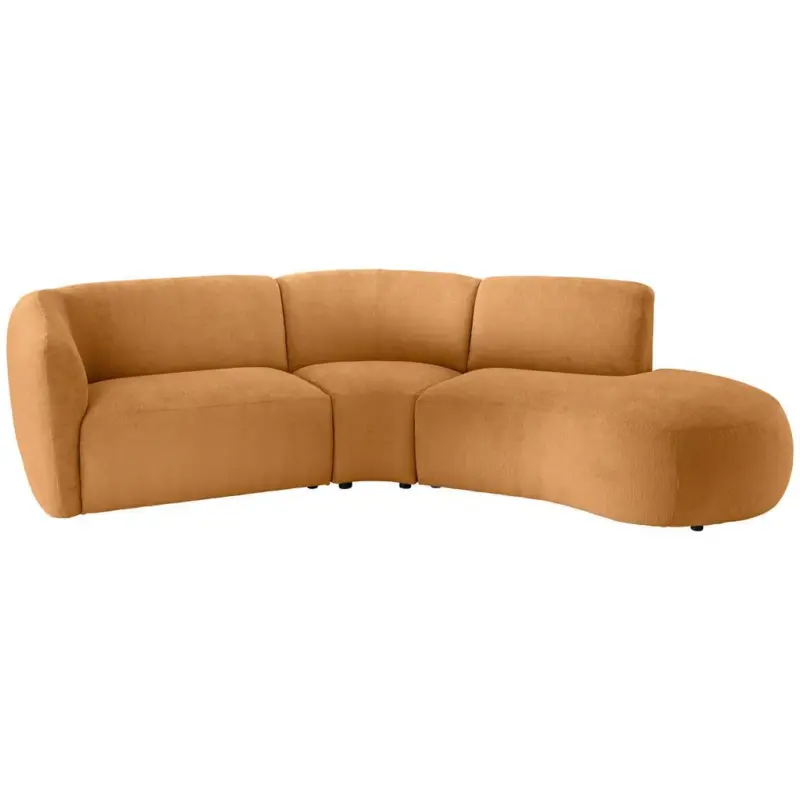 ECKSOFA Jesi, Goldfarben S: 276x182 cm