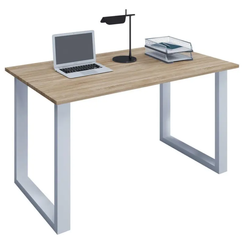 Schreibtisch Lona Sonoma Eiche/Wei&szlig; B: 80 cm