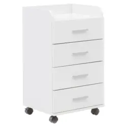 Rollcontainer Wei&szlig; BxHxT: 40x70,5x33 cm
