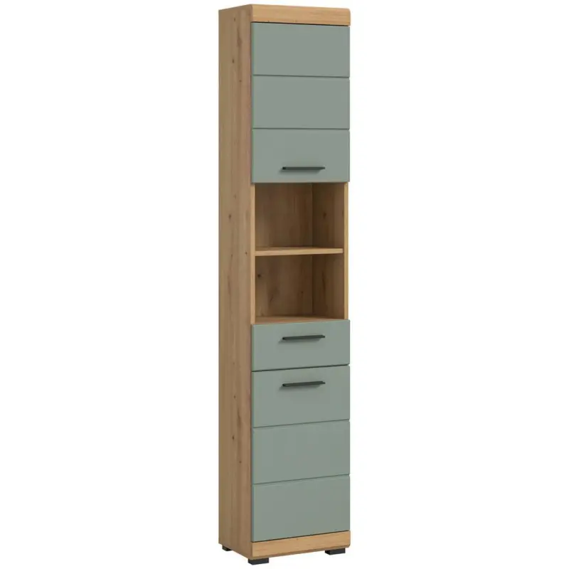 Badezimmer Hochschrank Scout BxH 37x191 cm Salbeigr&uuml;n