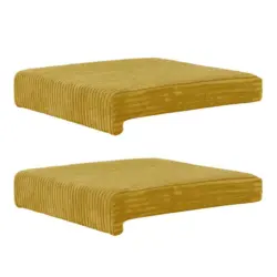 Bankkissen 2--Teilig. Set, Cord Senffarben, LxB: 40x35/38 cm