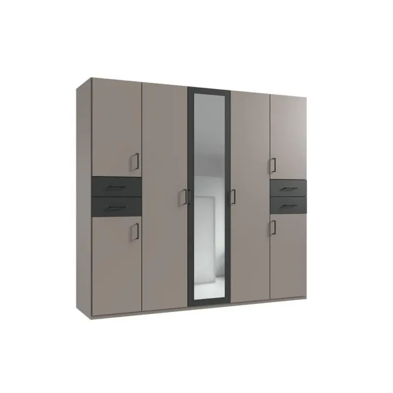 Dreht&uuml;renschrank Vegas Sahara/Graphit/Grau B: 225 cm