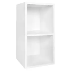 Regal mit 2 F&auml;chern B: 30 cm Wei&szlig;