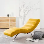 M&ouml;belix Relaxliege Swing Silver Gelb B: 65 cm